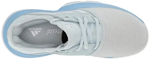 adidas Unisex-Kid's CourtJam Tennis Shoe, Blue Tint/White/Glow Blue, 3 M US Little Kid