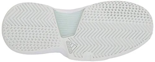 adidas Unisex-Kid's CourtJam Tennis Shoe, Blue Tint/White/Glow Blue, 3 M US Little Kid