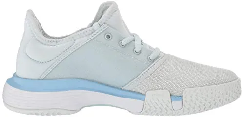 adidas Unisex-Kid's CourtJam Tennis Shoe, Blue Tint/White/Glow Blue, 3 M US Little Kid