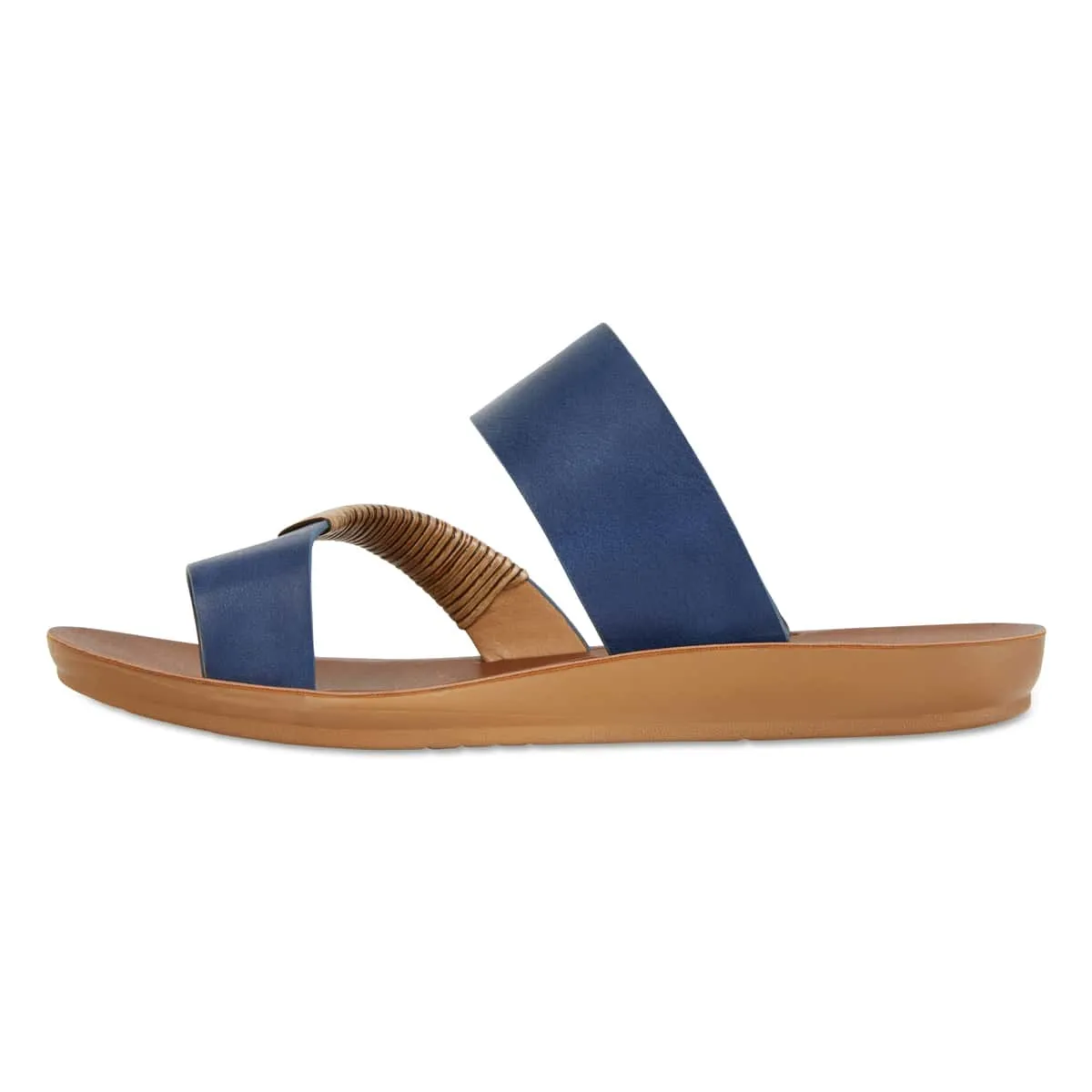 Gidget Sandal in Dark Blue Smooth
