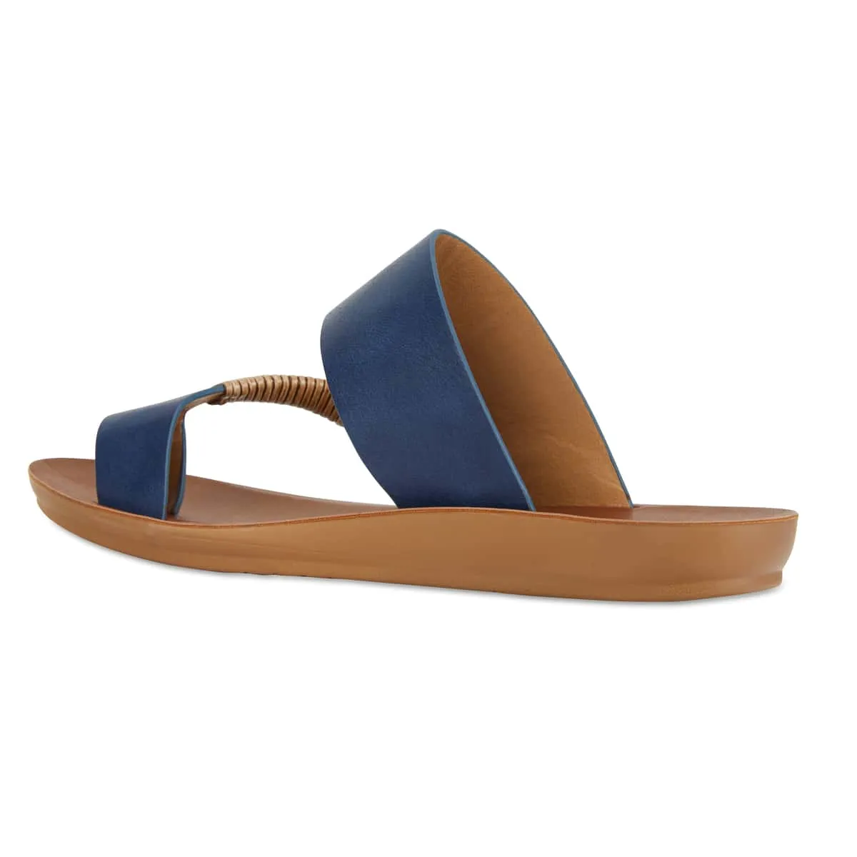 Gidget Sandal in Dark Blue Smooth