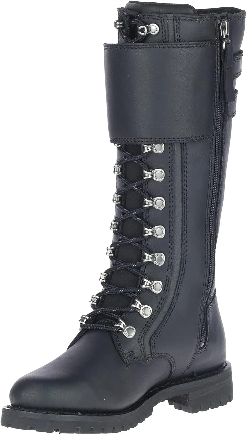 Harley-Davidson Women's Grimes 12-Inch Black Motorcycle Boots, D87205
