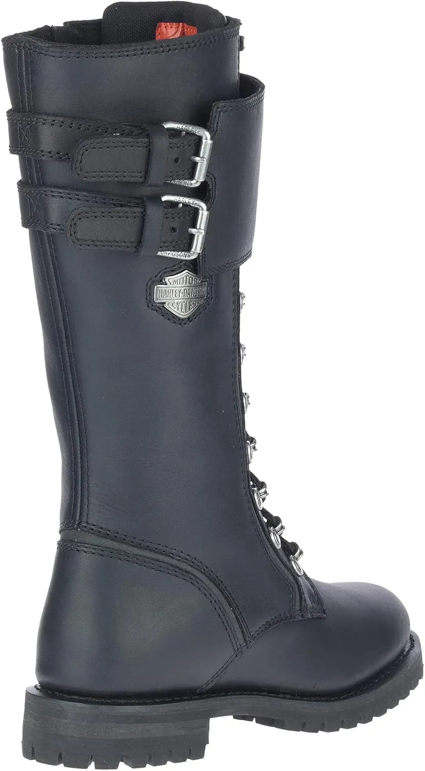 Harley-Davidson Women's Grimes 12-Inch Black Motorcycle Boots, D87205