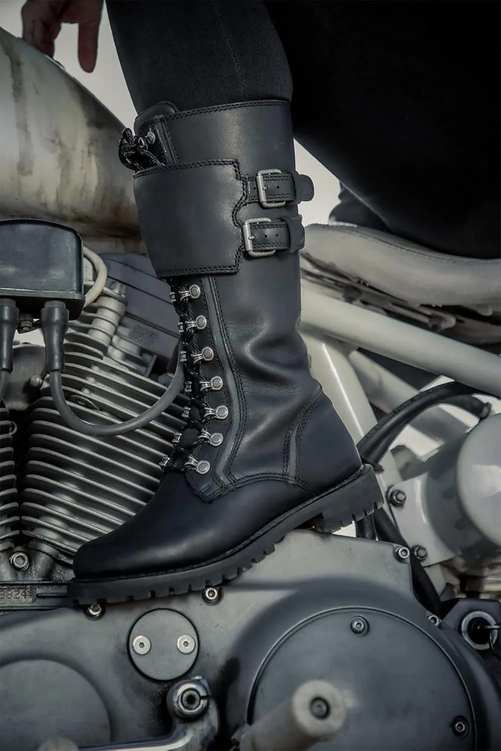Harley-Davidson Women's Grimes 12-Inch Black Motorcycle Boots, D87205