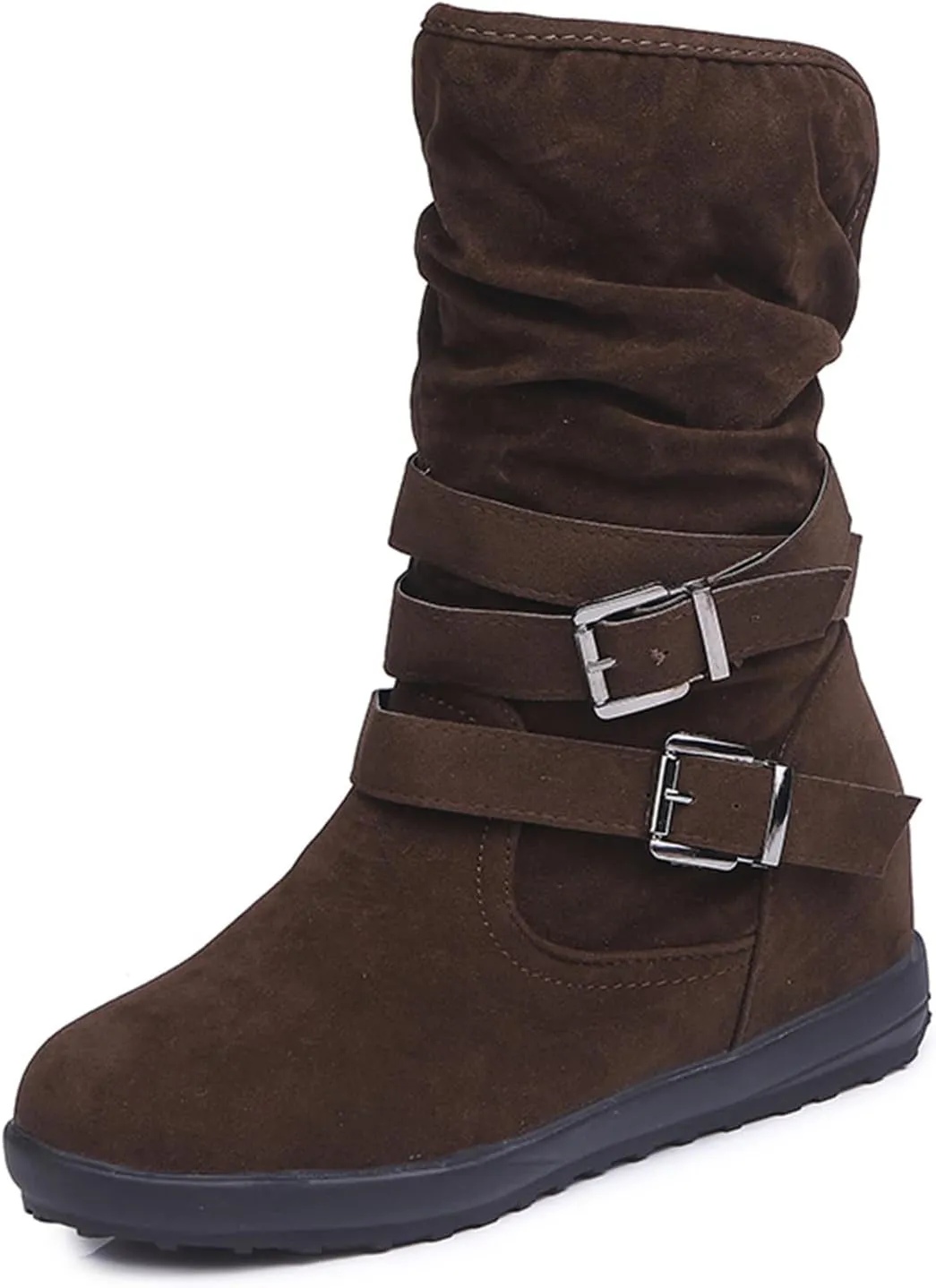 Ladmiple Winter Boots For Women Fashion Snow Boots Warm Ankle Booties Slip On Outdoor Fur Lined Casual Walking Shoes
