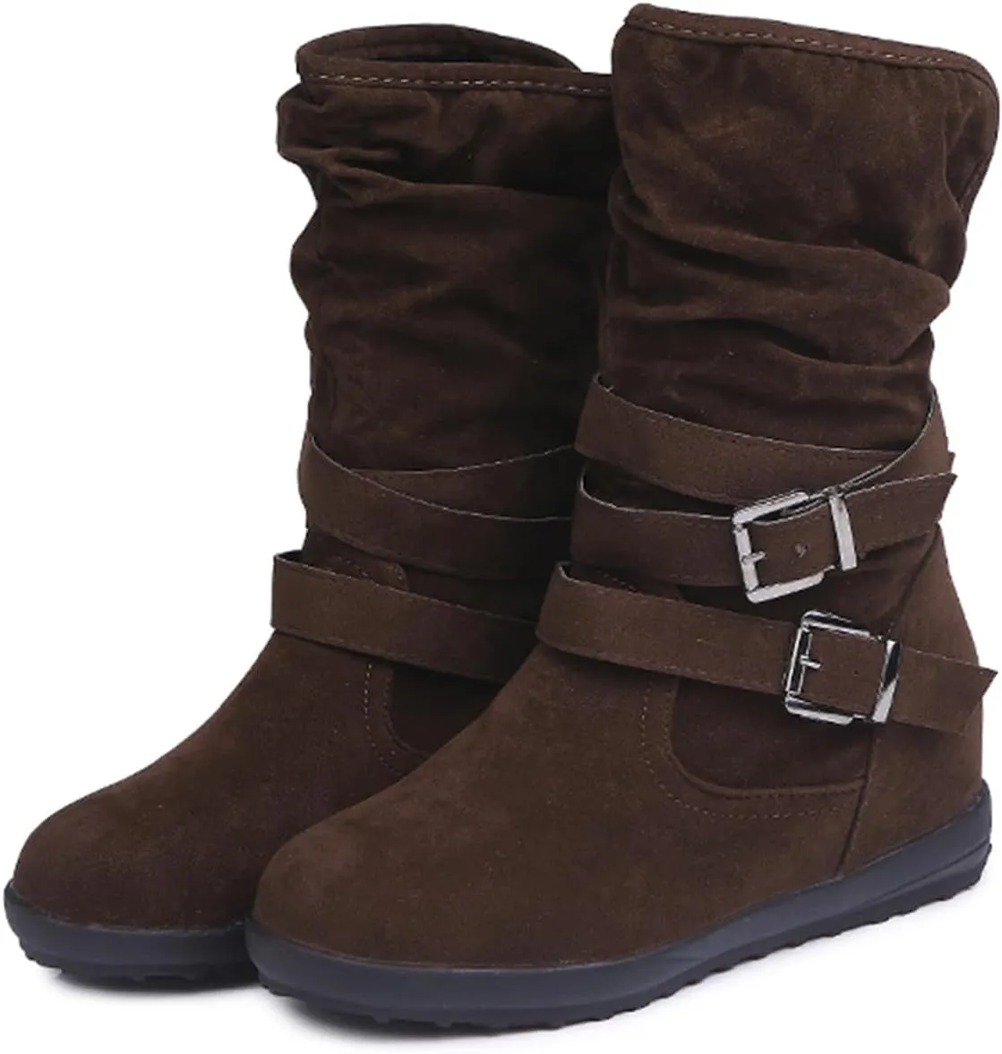 Ladmiple Winter Boots For Women Fashion Snow Boots Warm Ankle Booties Slip On Outdoor Fur Lined Casual Walking Shoes