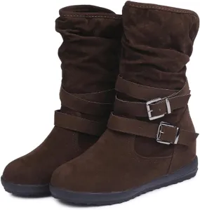 Ladmiple Winter Boots For Women Fashion Snow Boots Warm Ankle Booties Slip On Outdoor Fur Lined Casual Walking Shoes