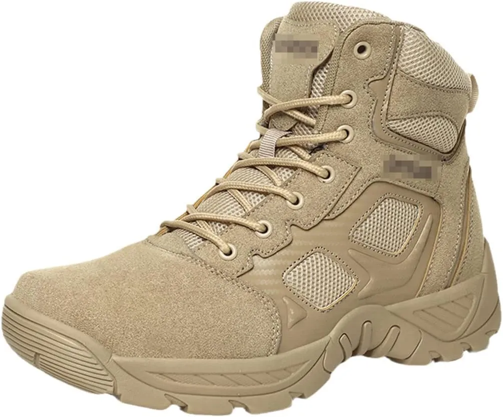 Men's Light Boots Special Forces Tactical Desert Boots Combat Ankle Boots Army Work Shoes Snow Boots