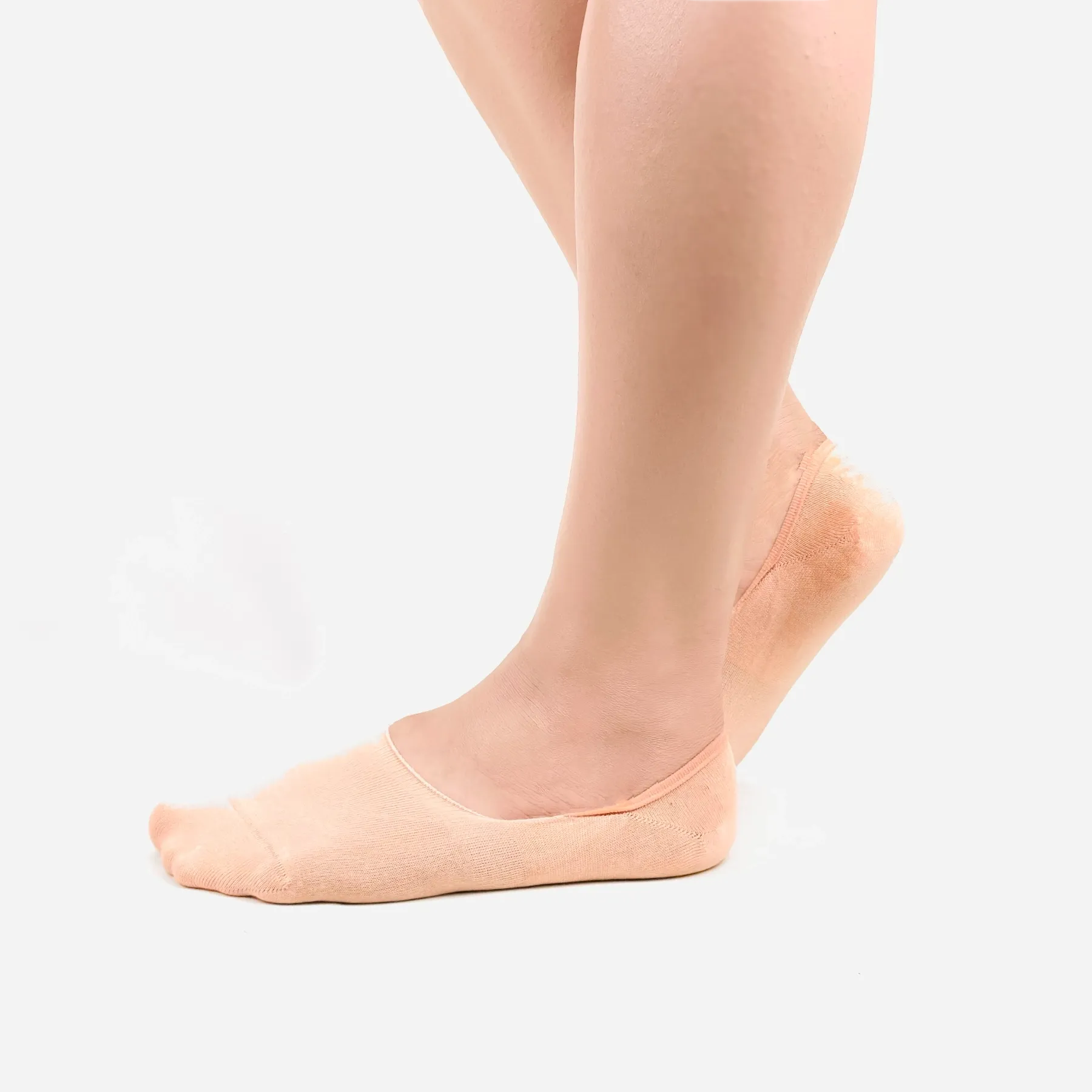 Salmon Bamboo No-Show Socks
