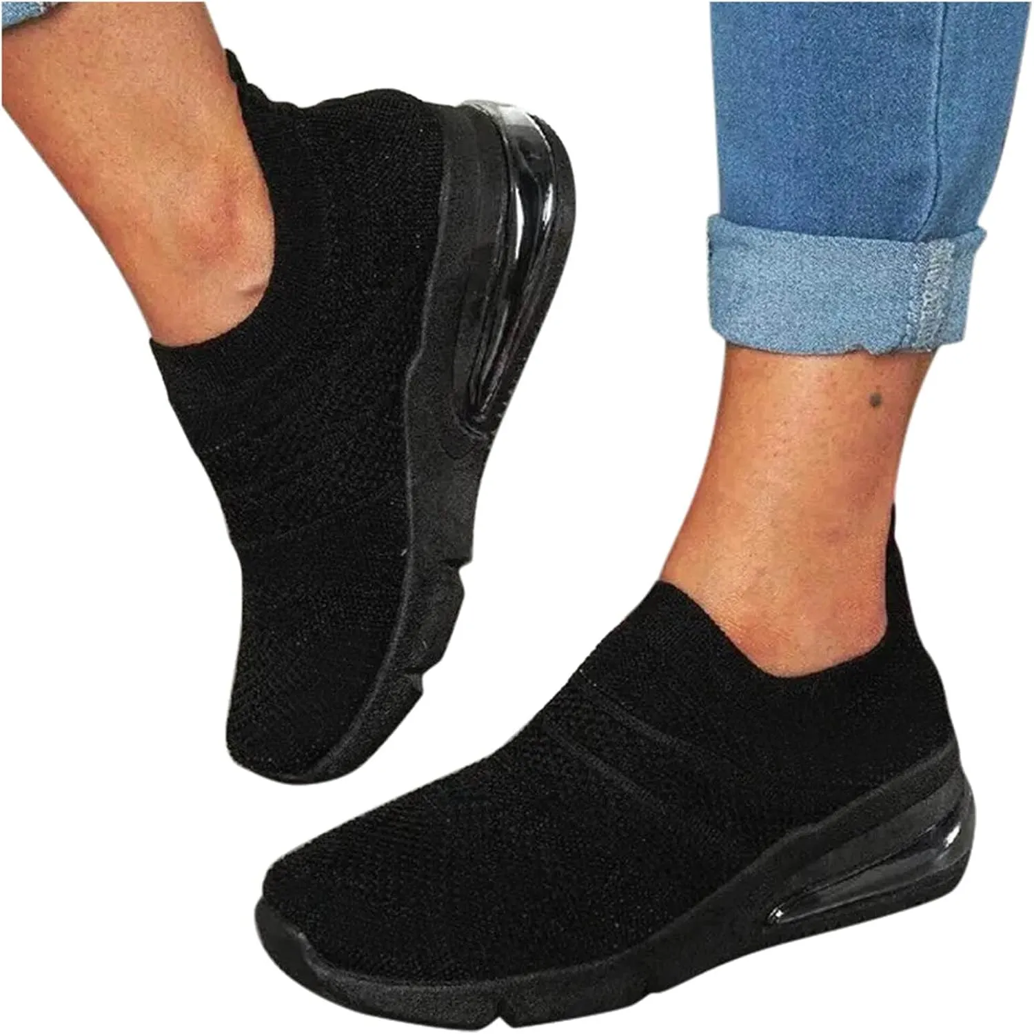 SBGMoSJ Womens Platform Sneakers Size 11 Wide Slip Resistant Women's Black Work Shoes Size 9 Canvas Shoes for Women Black Womens Running Shoes Size 7 1/2 Trending Tennis Shoes for Women 2023