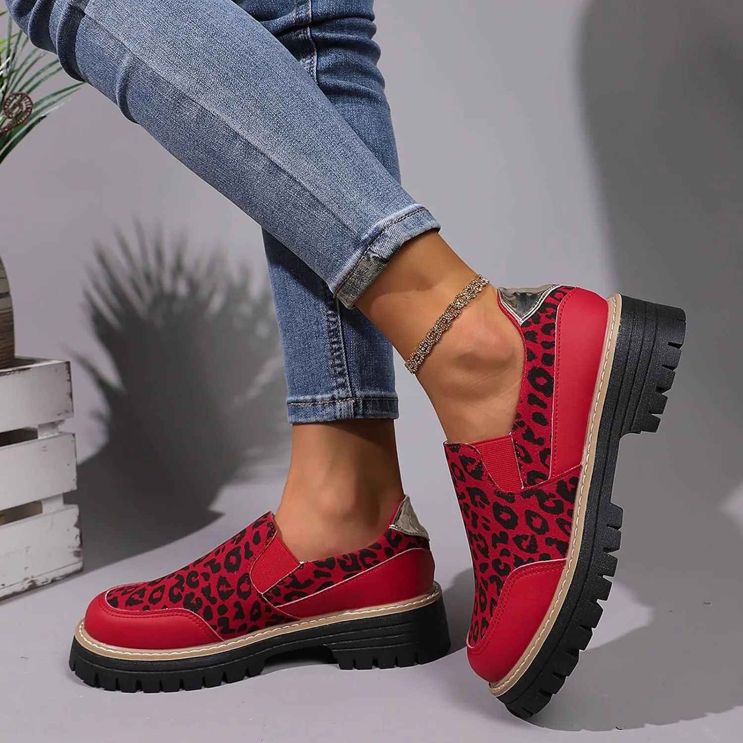Slip On Loafers for Women Low Business Shoes Classic Penny Loafers Dressy Work Shoes Comfort Casual Office Shoes