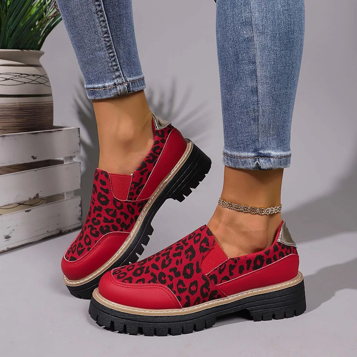 Slip On Loafers for Women Low Business Shoes Classic Penny Loafers Dressy Work Shoes Comfort Casual Office Shoes