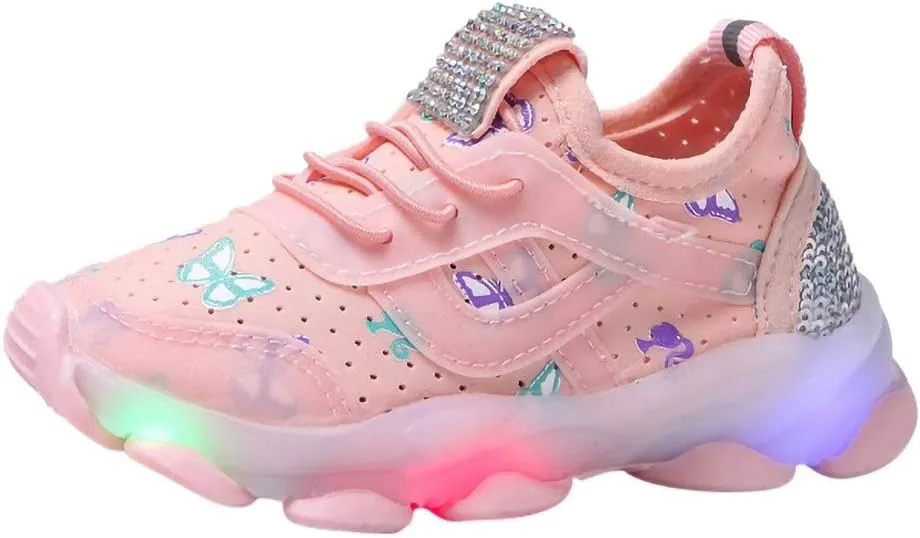 Toddler Girl Shoes Size 6 Girls Shoes Run Led Children Kid Sport Baby Crystal Luminous Baby Shoes 24 Month Girl Sneakers