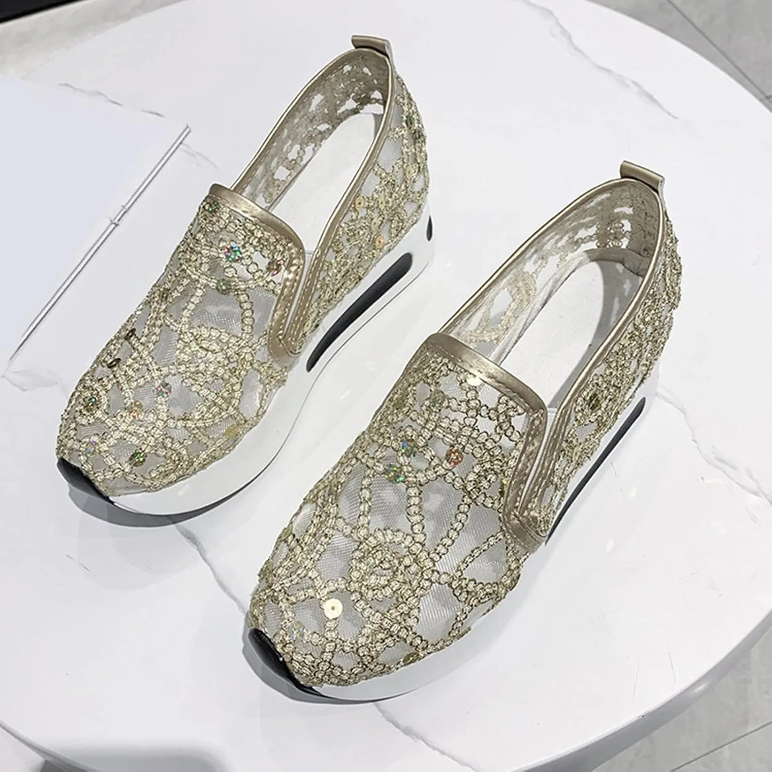 Womens Sneakers Size 11 Walking Zapatos para Mujer Comodos Casuales De CuñA Bajitos Cerrados Non Slip House Shoes for Women Elderly Womens White Sneakers Slip On Tenis OrtopéDicos para Mujer Blanco